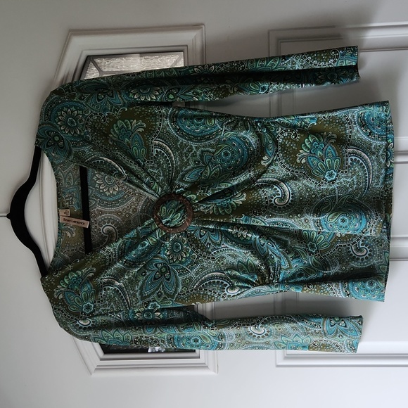 Paisley long sleeve top size small - Picture 2 of 4